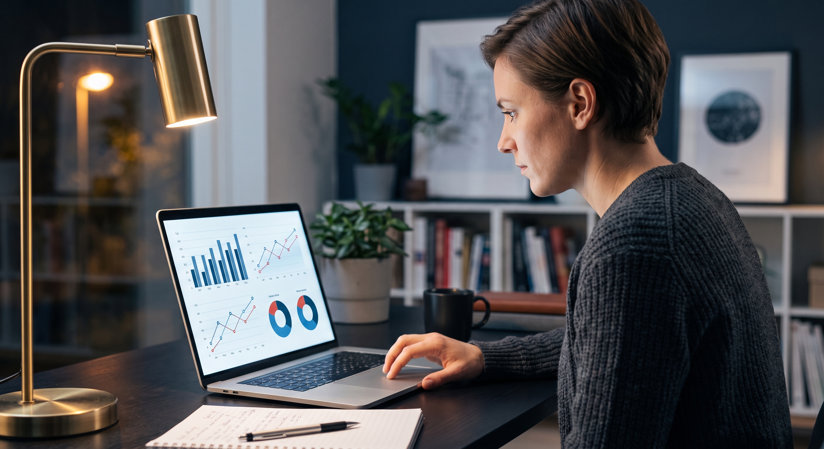 Visual ruang kerja digital modern yang aktif 24 jam untuk mendukung bisnis.